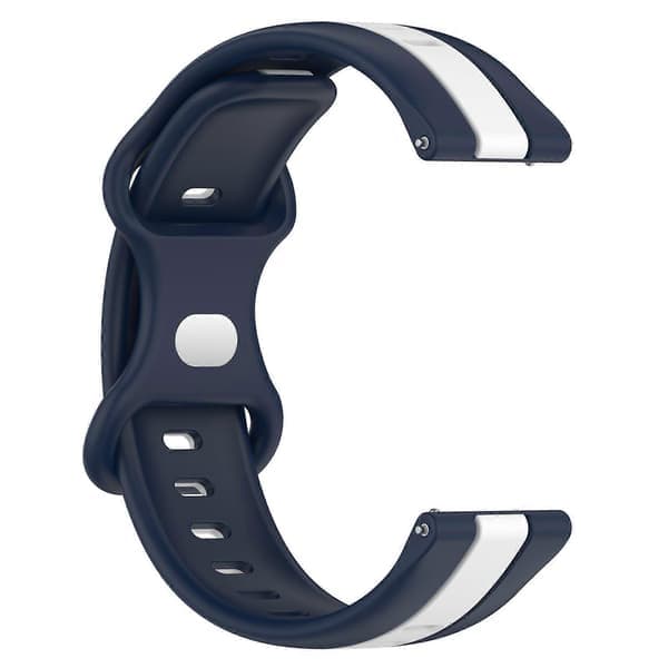Silikonrem for Garmin Venu-klokke, hvit blå White Blue