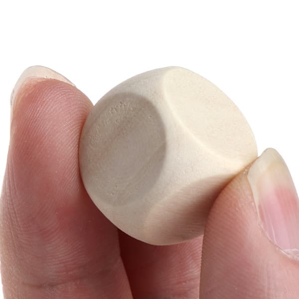 10 st/förpackning Trätärningar 6-sidiga tärningar (10mm 12mm 14mm 16mm 18mm) 18mm