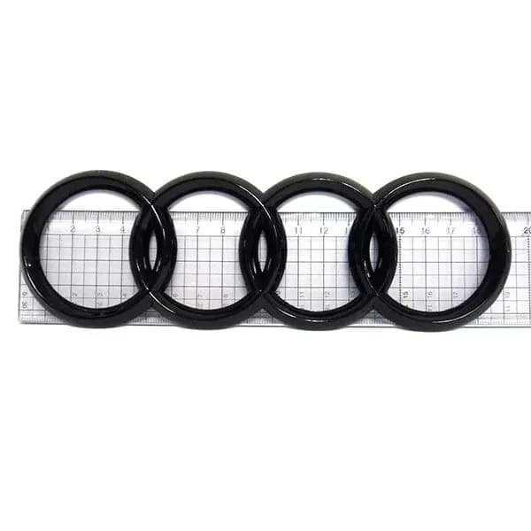 Sort Blank Bagagerum Ring Badge Emblem til Audi A3 A4 S4 A5 A6 S 192x62mm