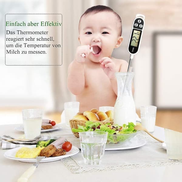 Termometer Køkken Universal Husholdningstermometer Digital Madlavningstermometer Køkkentermometer Kødtermometer, Læsbart 50c- 300c, c/f Skift