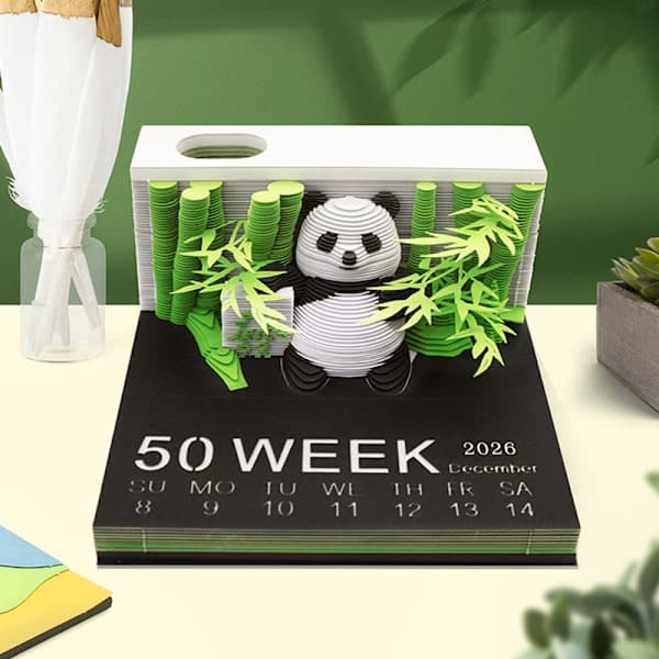 Timepiece Kalender 2026 Skrivebordskalender 3D Avrivningskalender Pa A