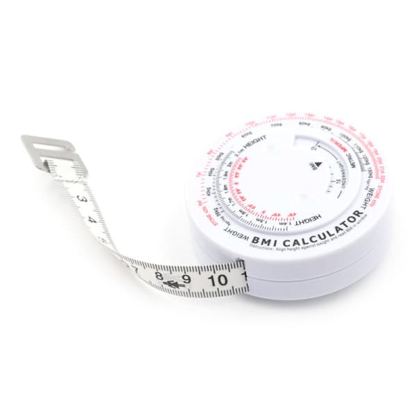 BMI Kroppsmasseindex Infällbart Måttband 150 cm Mätningskalkylator DA one size
