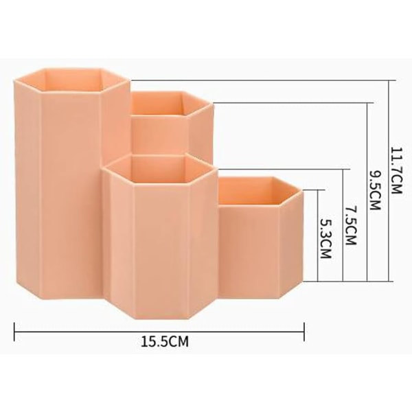 Hexagonal pennhållare, plast hexagonal pennhållare, multifunktionell