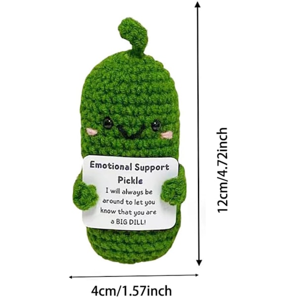 Mini rolig positiv potatis med positivt kort Kreativ söt ull Inspirerande potatis virkad docka Pigga upp presenter till vänner Festdekoration Cucumber