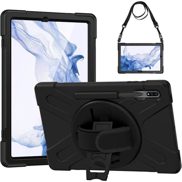 Støtsikkert etui for Samsung Galaxy Tab S9 FE+ Plus 2023/S9+ Plus/S8 Plus 2022/S7 Plus/S7 FE (12,4 tommer), panseretui