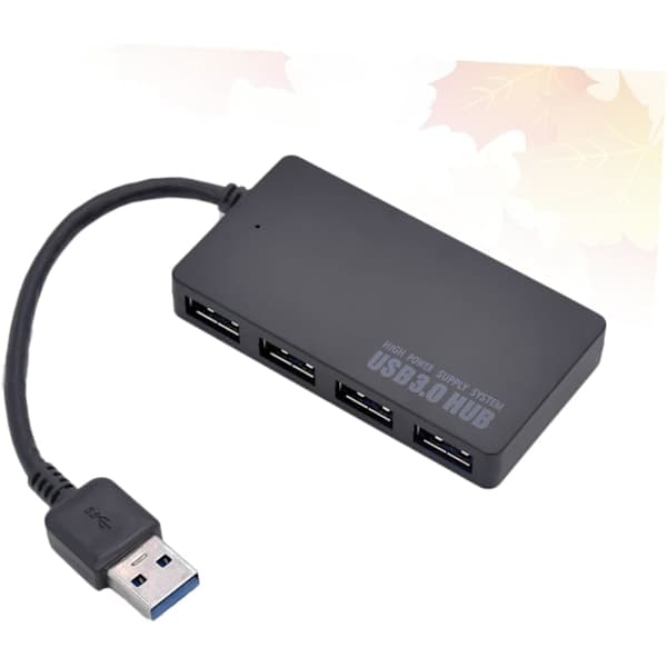 USB-enhedsforbinder 4 USB-hubporte USB-splitter USB-port til smartphone USB-adapter sort