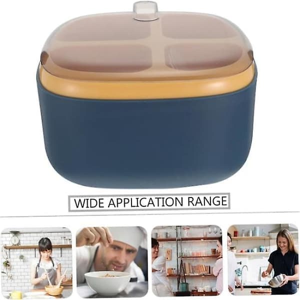 1 Blåt Sæt Krydderiglas Multifunktionel Opbevaringsboks Skrivebord Disp