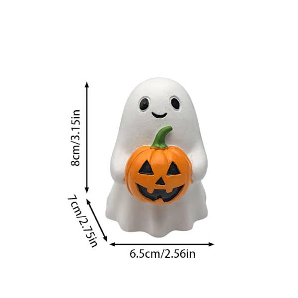 Halloween Spökfigur Läskig Harts Spökstaty Spökprydnad A