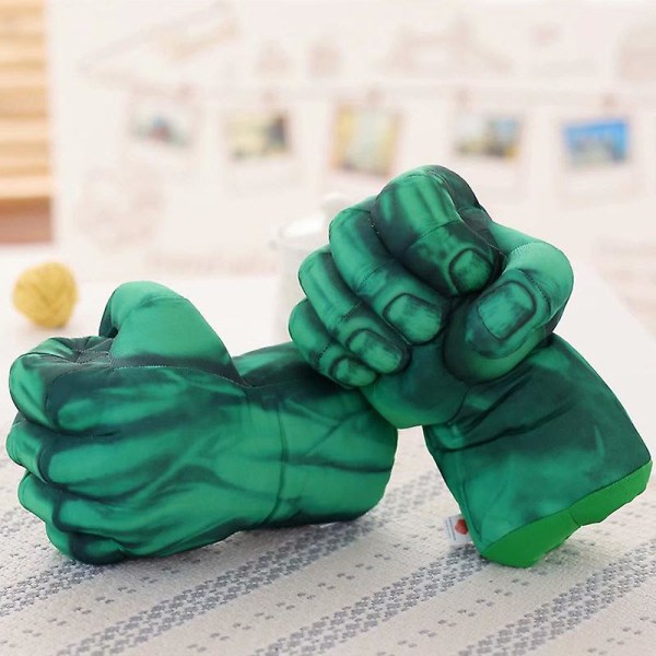 Avengers Superhelte Plys Store Næver Handsker Blødt Legetøj Cosplay Kostume Gave til Børn Hulk About A Pair Of