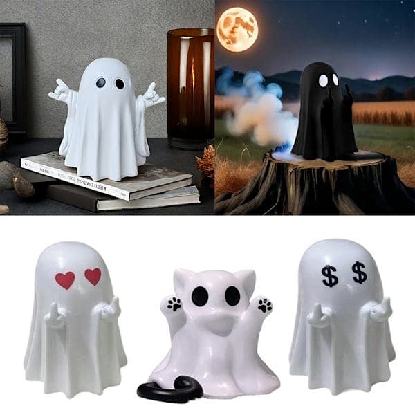 Halloween Spökfigur Läskig Harts Spökstaty och Spökprydnad A2 A2