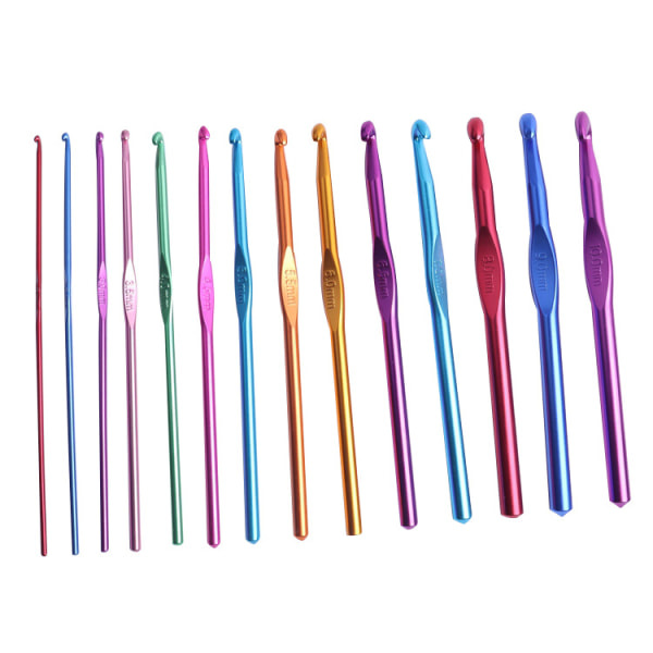 14 st Multicolor Alumina virknålsset virknålar för virkning