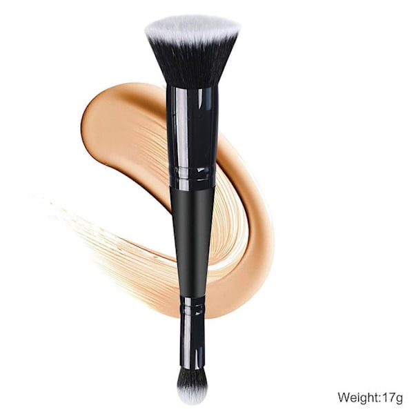 Smink Concealer Två I Ett Dubbelhuvud Sminkborste Platt Huvudborste A