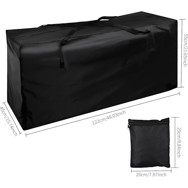 Oppbevaringspose for puter - Vanntett, solid stoffputeveske 122 x 40 x 55 cm
