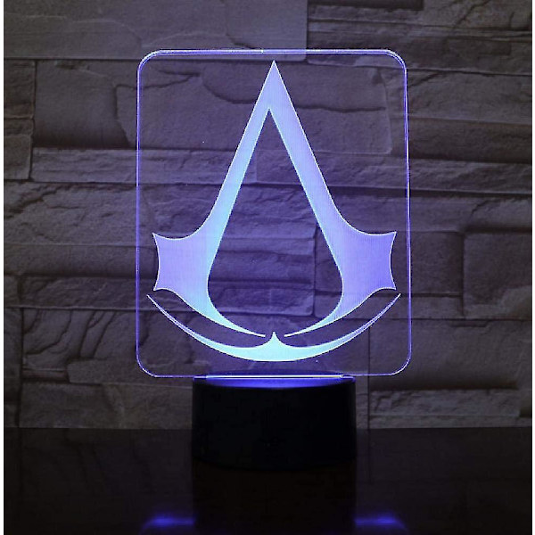Spil Logo Natlampe Gave Til Børns Soveværelse Dekoration Farveskiftende Studieværelse 3d Led Natlampe