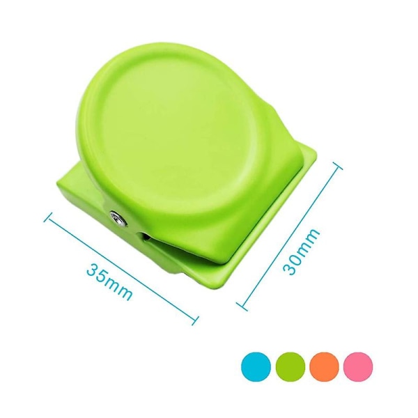 Stærk Robust Dejlig Farvet Til Køleskab Whiteboard Vægbilleder Dokumentsmemo Bogmærke Papir Magneter Clips Til Hjemmekontor Skole (4 stk, Blå+pink+green)