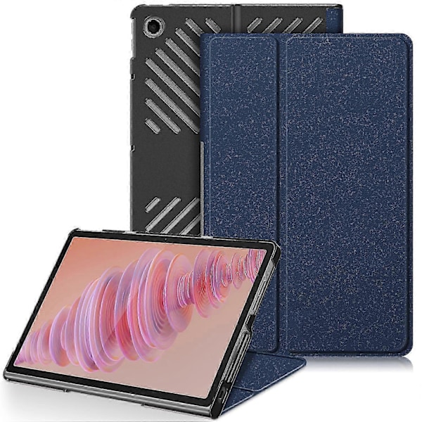 Fodral för Lenovo Tab Plus 11,5-tums TB351FU med värmeavledande stativ i läder - Svartc p Dark blue Lenovo Tab Plus