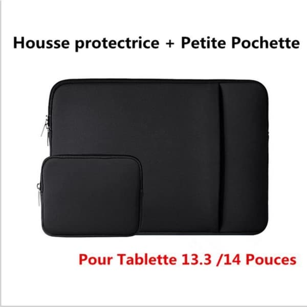 Etui-taske - GH - MacBook Air / Pro 13-13,3 tommer - Sort - Ekstra sleeve - Syntetisk