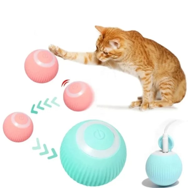 Kissanlelu - Aktivointipallo / pallo, joka liikuttaa kissanlelua vaaleanpunaista pink