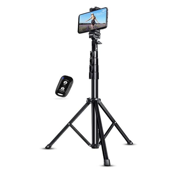 160 cm professionellt stativ för mobiltelefon, flexibelt och lätt selfiestick-stativ