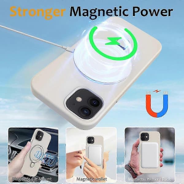 Magnetisk deksel til iPhone 11 med ringstativ PC+silikon, fallsikkert telefondeksel stil B Style B
