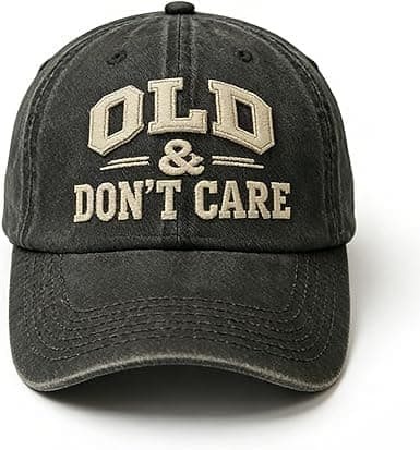 \"Still Going Strong\" Klassisk Dad Cap, Justerbar Bomulds Pensionist Cap, Retro Trucker Cap, Unisex, Sort