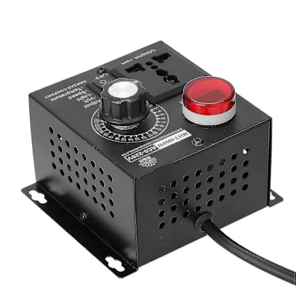 AC 220V 4000W Kompakt Variabel Spændingsregulator Bærbar Hastighed Temperatur Lys Spænding EU Stik