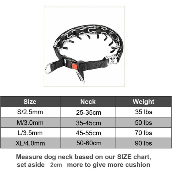 Anti-dragkedja hundhalsband 4.0MM-60CM 4.0MM-60CM 4.0mm-60cm 4.0mm-60cm