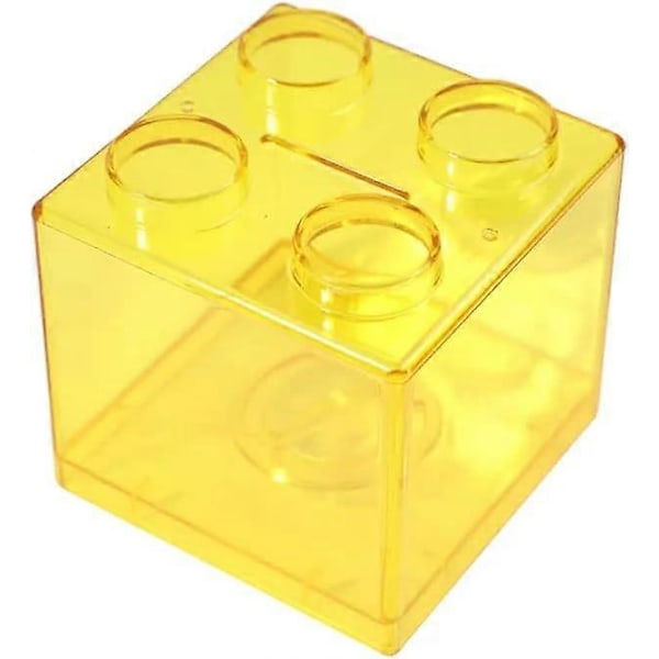 Drömsparande Byggkloss Barn Spargris, Klar Akryl Byggkloss Pengabox, Myntsparbox För Flickor Pojkar Yellow