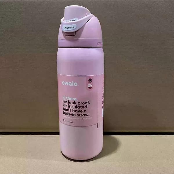 FreeSip Vannflaske i Rustfritt Stål 24/32oz Rose Quartz Pink[JUN]