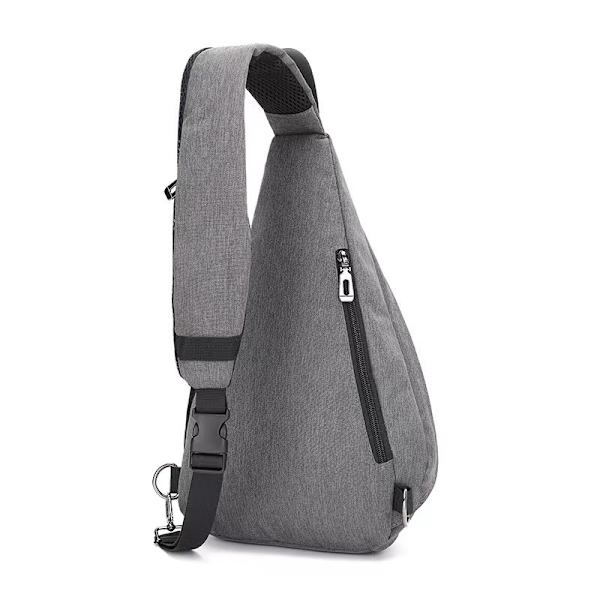 Herr Fanny Pack Enkel Snygg Multifunktionell Bärbar Justerbar Axelrem Väska för Utomhusresor Black