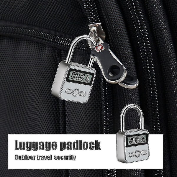 Smart Time Lock, Metal Time Lock, Op til 99 timer, Med LCD-display, Time Manager, Lås kun op, når tiden er gået - Selvkontrol lås