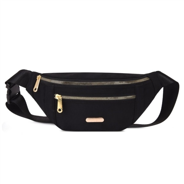 Kvinder Taske Oxford Crossbody Taske Talje Fanny Pack Tegnebog Rejse Skuldertaske Black