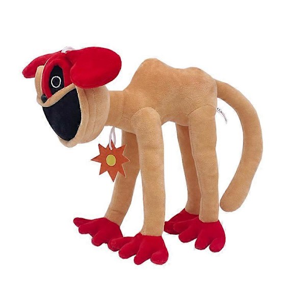 Poppy Playtime Plysjleketøy Smilende Kryp Stuffed Animal Doll Barnegave Brown Dog