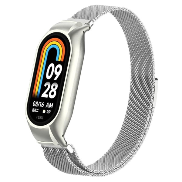 Milanese Loop Metallarmbånd Xiaomi Smart Band 8 Sølv