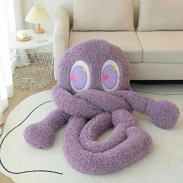2m Giant Swag Comfort Tyyny Pehmo Octopus Vihreä Alien Monster Lelu täytetyt pitkät jalat Luova tyyny poikaystävän sohvan sisustukseen purple 160cm