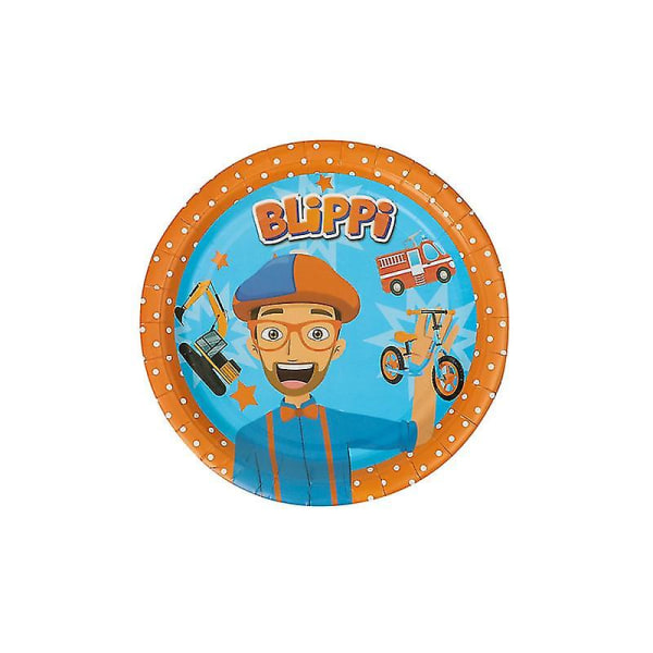 Palapeli Blippi-teema Syntymäpäiväjuhlasarja Englannin opettajajuhla tarvitsee Lapset Lelut Lastenkoristeet Pöytäastiat 10pcs Plates