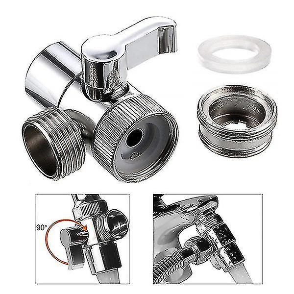 Adapter til vandhane, vandhane splitter, afgreningsventil, vandhaneforbindelse til toilet, bidet, bruser, køkkentilbehør