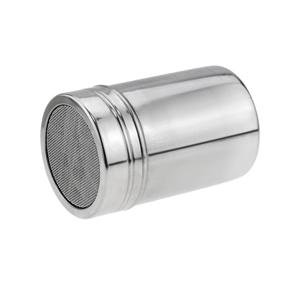 Kryddströare i rostfritt stål med lock, fint nät roterande lock kryddburk för peppar kaffe M
