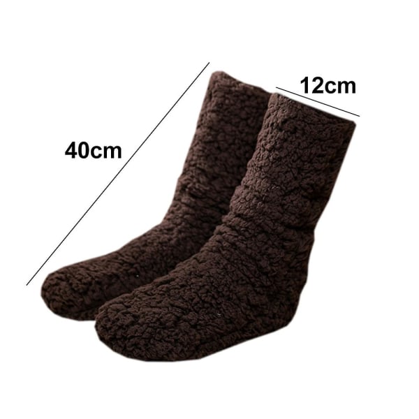 Pelsede benvarmere over knæhøje fuzzy sokker Plys tøflerstrømper høje lange lodne ben Vinter hjemmesovesokker til kvinder Mænd Style 4