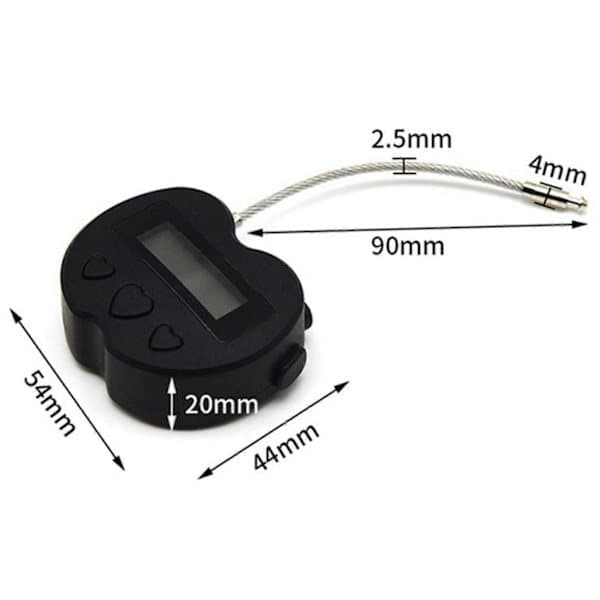 Smart tidslås LCD-skjermtimer USB oppladbar midlertidig timerhenger tilbakestill elektronikk 1-pakning 1pack