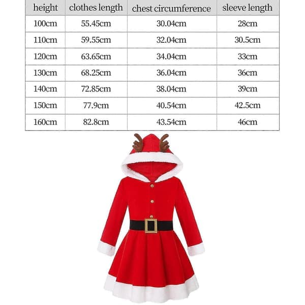 Julekostyme Julekjole Elghette Juleantrekk Elegant Høst Vinter-lingling} 120cm 120cm