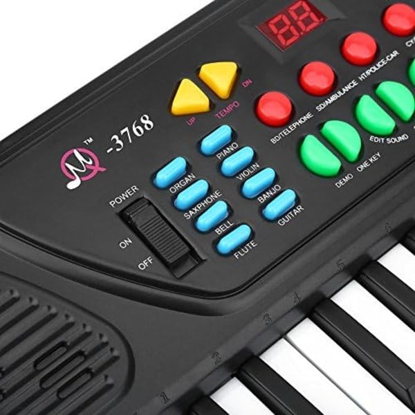 Elektroniskt tangentbord med 37 tangenter, multifunktionellt elektroniskt tangentbord för barn