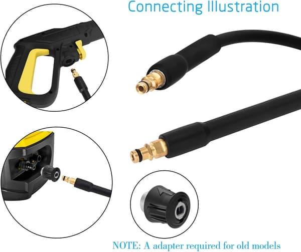 15M högtrycksslang för Karcher K2 K3 K4 K5 K6 K7, snabbkoppling 15m