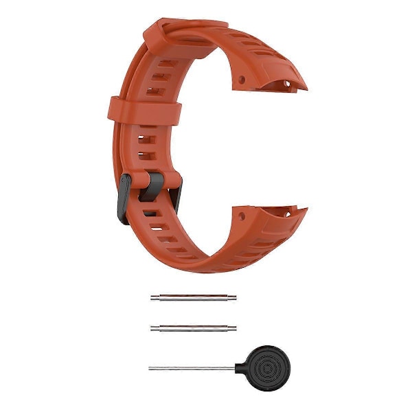 Silikon Armband för Garmin Instinct Tactical/Instinct Tide/Instinct 2/Instinct Armbandsrem med Svart Spänne Red