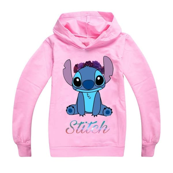 Lilo & Stitch -painatettu huppari - musta[JUN] musta Black 100cm