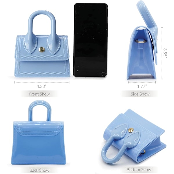Mini Crossbody Taske til Piger, Lille Sød Skuldertaske, Egnet til Småbørn, Teenagere Håndtasker blå blue
