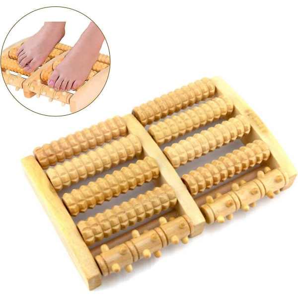 Foot Massage Roller Wood, Foot Massager, Foot Massage Roller Incl, Foot Reflexology Dual Foot Roller Made Of Wood For Edema, Plantar Fasciitis, Foot P