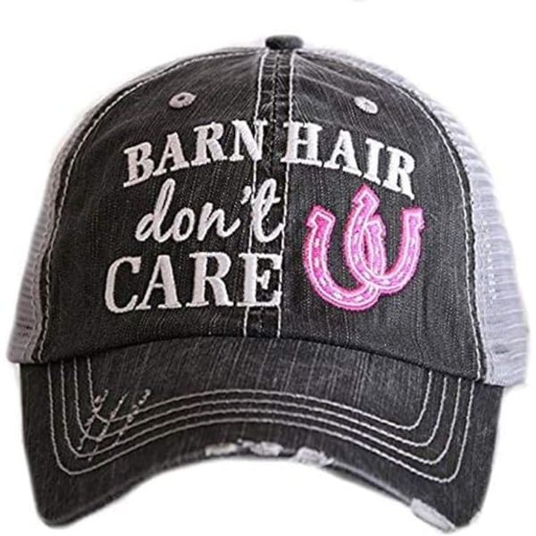 Barn Hair Don’t Care Baseball Cap - Truckerkepsar för kvinnor - Snygg söt solhatt, rosa