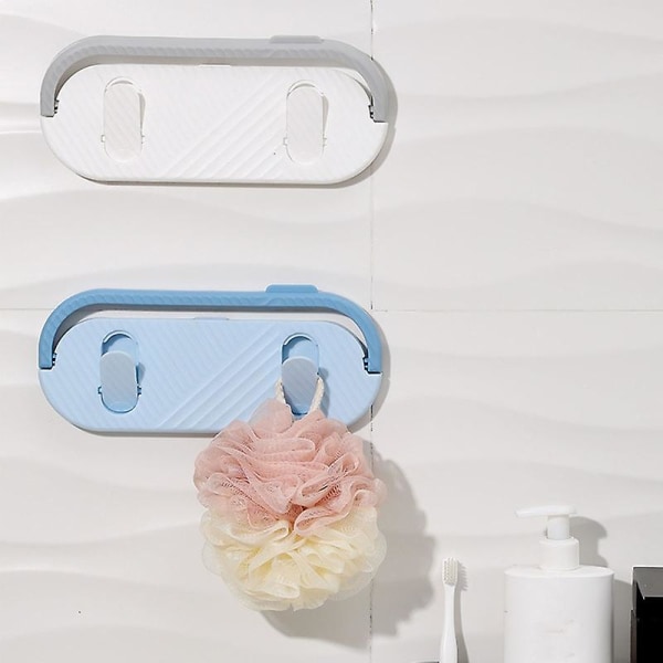 Vægmonteret tøflerstativ Hængende opbevaringsholder Multifunktionshåndklædeholder Pink
