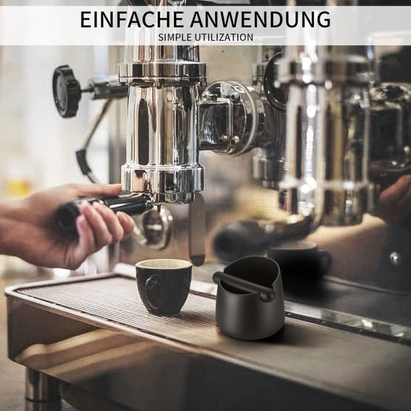 Kaffe Knock Box, Kaffegrutbeholder, Espresso Grutbeholder Knock Box, Barista Kaffegrutbeholder Knock Out Box med Avtagbar Metall Knock Bar